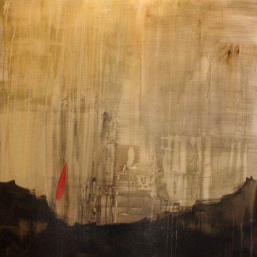 Plume rouge 80 x 80