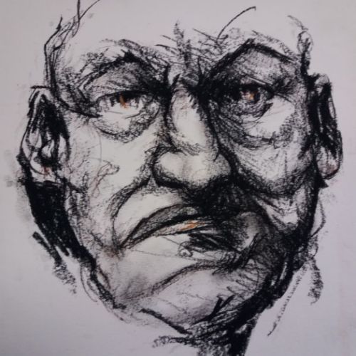 Fusain, pierre oire